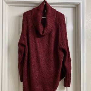 Faded Glory Women's Burgundy Color Cowl Neck Sweater, Size L, NWT